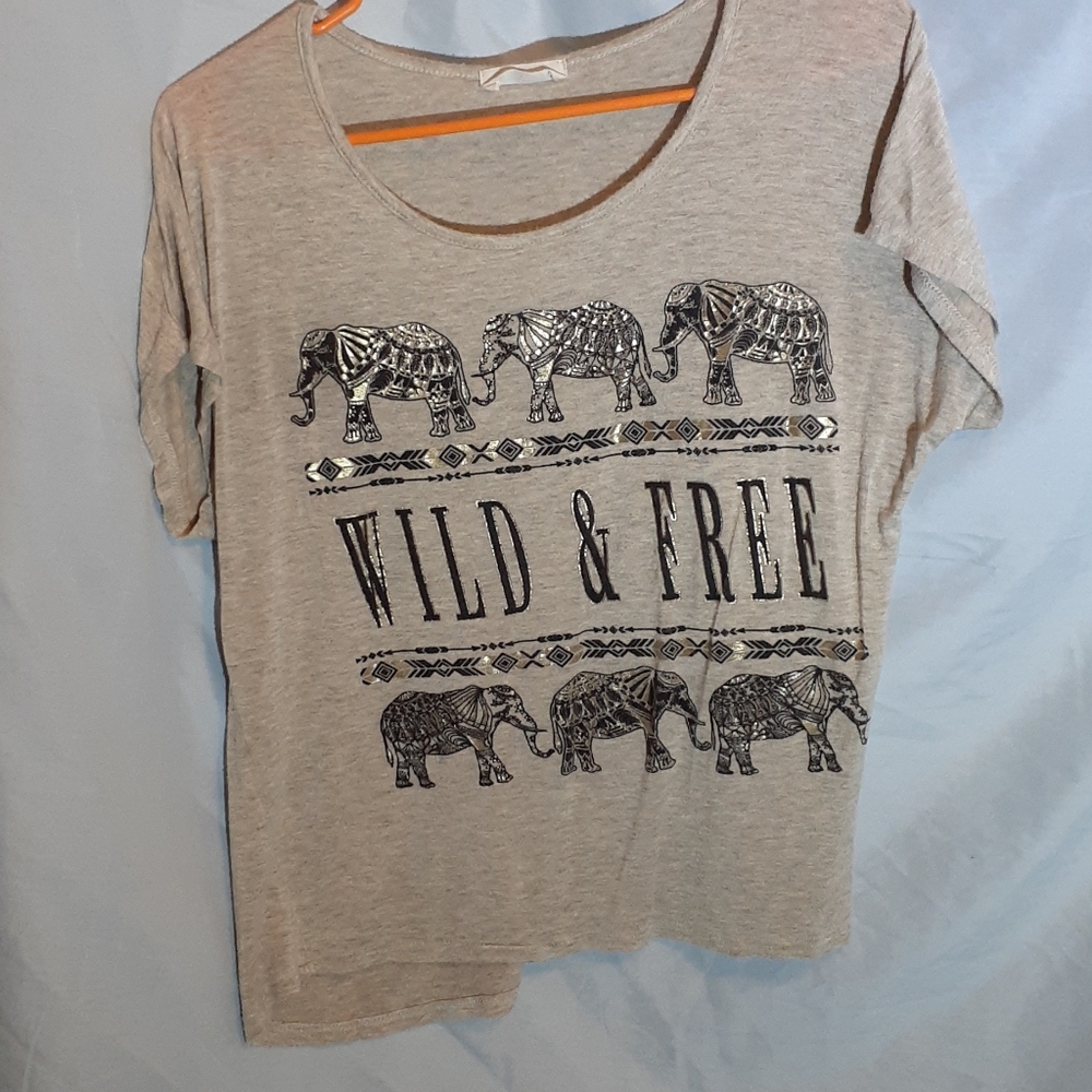 Wild and Free elephant t-shirt